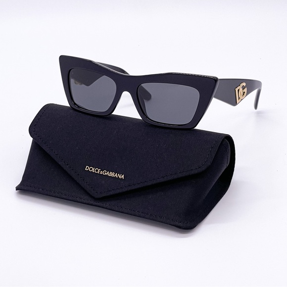 NEW DOLCE&GABBANA DG4435 501/87 WOMEN SUNGLASSES D&G DG 4435 BLACK EYEWEAR - Picture 3 of 11